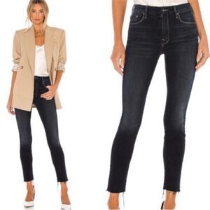 Mother The Looker Ankle Fray Jeans Size 28